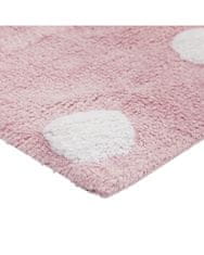 Lorena Canals Pre zvieratá: Prateľný koberec Polka Dots Pink-White 120x160