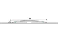 Effector Prechodové lišty A71 - SAMOLEPIACE šírka 8 x výška 0,51 x dĺžka 100 cm - strieborná