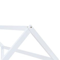 Vidaxl Detský posteľný rám biely 90x200 cm borovicový masív