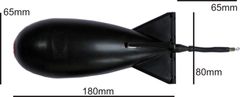 Zakrmovacia raketa large - čierna
