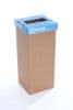 RECOBIN Odpadkový kôš na triedený odpad "Office", modrá, recyklovaný, anglický popis, 60 l