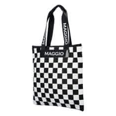 Maggio Extravagantná dámska koženková kabelka Maggio square, čierna
