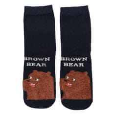 AuraVia Ponožky Brown Bear 35-38, čierne