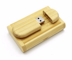 CTRL+C Sada: drevený USB ovál v boxe, bambus, 16 GB, USB 3.0 / 3.1