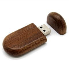 CTRL+C Drevený USB OVÁL ORECH, 16 GB, USB 2.0