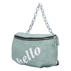 Turbo Bags Módna dámska taška na obličky s nápisom Hello, zelená