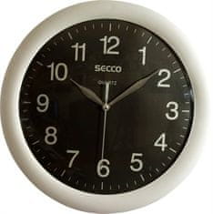 Secco Nástenné hodiny "Sweep Second", strieborná/čierna, 30cm, S TS6046-51