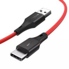 Blitzwolf BW-TC15 kábel USB / USB-C 3A 1.8m, červený