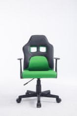 BHM Germany Detská kancelárska stolička Fun, syntetická koža, čierna / zelená