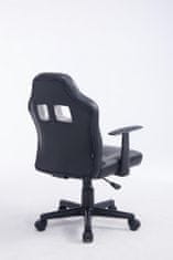 BHM Germany Detská kancelárska stolička Fun, syntetická koža, čierna / šedá