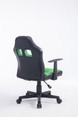 BHM Germany Detská kancelárska stolička Fun, syntetická koža, čierna / zelená