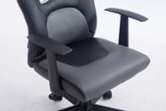 BHM Germany Detská kancelárska stolička Fun, syntetická koža, čierna / šedá