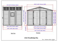 DURAMAX Záhradný domček WoodBridge Plus 7,6 m² + podlahová konštrukcia (model 40214 -10,5x8´)