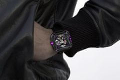 Mechanické náramkové hodinky X-Series z nehrdzavejúcej ocele fialové
