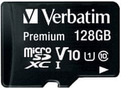 VERBATIM MicroSDXC 128GB (Class 10) + SD adaptér (44085)