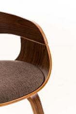 BHM Germany Jedálenská stolička Kingston, textil, orech / hnedá