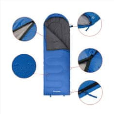 King Camp spací vak Oasis 250 modrý - lavý zips