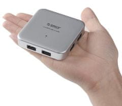 Orico USB 3.0 4-port BC1.2 nabíjací HUB 1,5A s adaptérom 12V/2,5A; U3BCH4-SV