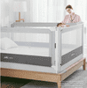 Zábrany na manželskú posteľ Monkey Mum Popular 180 cm - svetlo sivé