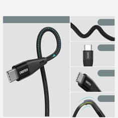 USB Type C - USB Type C nabíjací dátový kábel Power Delivery 60W 5A 2m čierny
