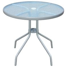 Vidaxl Bistro stolík, sivý 80x71 cm, oceľ
