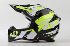 MAXX MX 633 cross helma čiernozelená reflex XXL černozelená reflexní