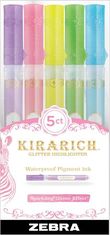ZEBRA Pen Sada zvýrazňovačov "Kirarirch", 5 farby, 3,5 mm, klinový hrot, 8117