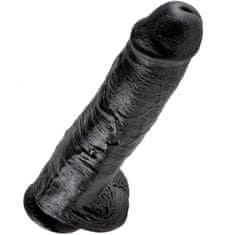 King Cock 11" dildo, čierne, 28 cm