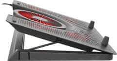 chladiace podložka Oxid 550, 1x USB, pro notebooky 15.6-17.3", 5 ventilátorů, červené led,