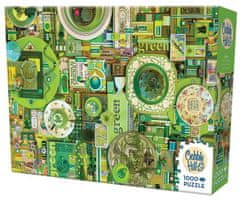 Cobble Hill Puzzle Farby dúhy: Zelená 1000 dielikov