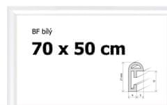 BFHM Plastový rám na puzzle 70x50cm - biely