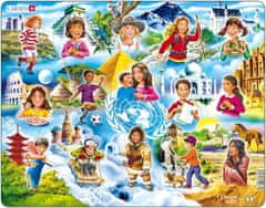 LARSEN Puzzle Deti vo svete 15 dielikov