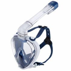 AQUALUNG Celotvárová maska na šnorchlovanie SMARTSNORKEL XS/S biela/modrá