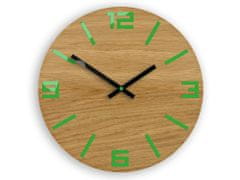 ModernClock Nástenné hodiny Arabic hnedo-zelené