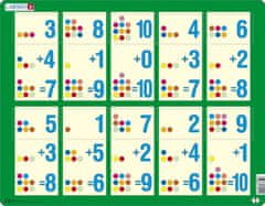 LARSEN Puzzle Sčítanie do desiatich II 10 dielikov