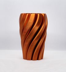 3D Special Špirálová váza s metalickým efektom, medená