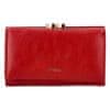 Pohodlná dámska kožená peňaženka v luxusnom dizajne Belasi, červená hladká