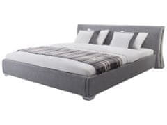 Beliani Luxusná posteľ sivá 180x200 cm PARIS