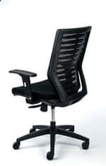 MAYAH Manažérska stolička "Superstar", textilná, čierna, čierna základňa, CM3004N-2 BLACK