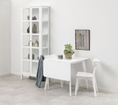 Design Scandinavia Jedálenský stôl Roxby, 80-120 cm, biela