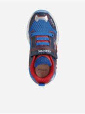 Geox Červeno-modré chlapčenské topánky so svietiacou podrážkou Geox Spaziale 37