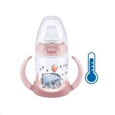Manuka Health Dojčenská fľaša na učenie NUK Medvedík Pú s kontrolou teploty 150 ml ružová
