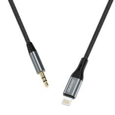 DUDAO L11Pro audio kábel Lightning / 3.5mm mini jack, sivý