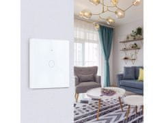 Kressman Dotykový WiFi vypínač na 1 okruh- kompatibilný s Tuya a Smart Life - biela