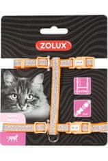 Zolux Postroj mačka SHINY nylon oranžový