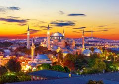 ENJOY Puzzle Hagia Sofia pri západe slnka, Istanbul 1000 dielikov