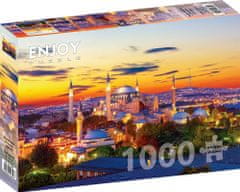 ENJOY Puzzle Hagia Sofia pri západe slnka, Istanbul 1000 dielikov