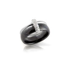 Modesi Čierny keramický prsteň QJRQY6269KL (Obvod 54 mm)