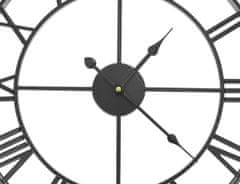ISOTRA Retro nástenné hodiny, čierne, 47,5 cm