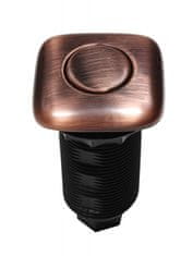 Samostatné pneutlačítko hranaté Barva: nerezové, měděné, staromosazné - Matný nerez